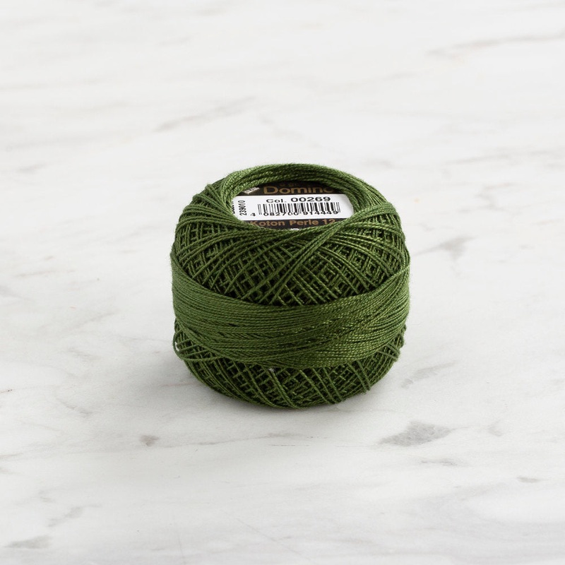Domino Cotton Perle Size 12 Embroidery Thread (5 g), Green – 4590012-269