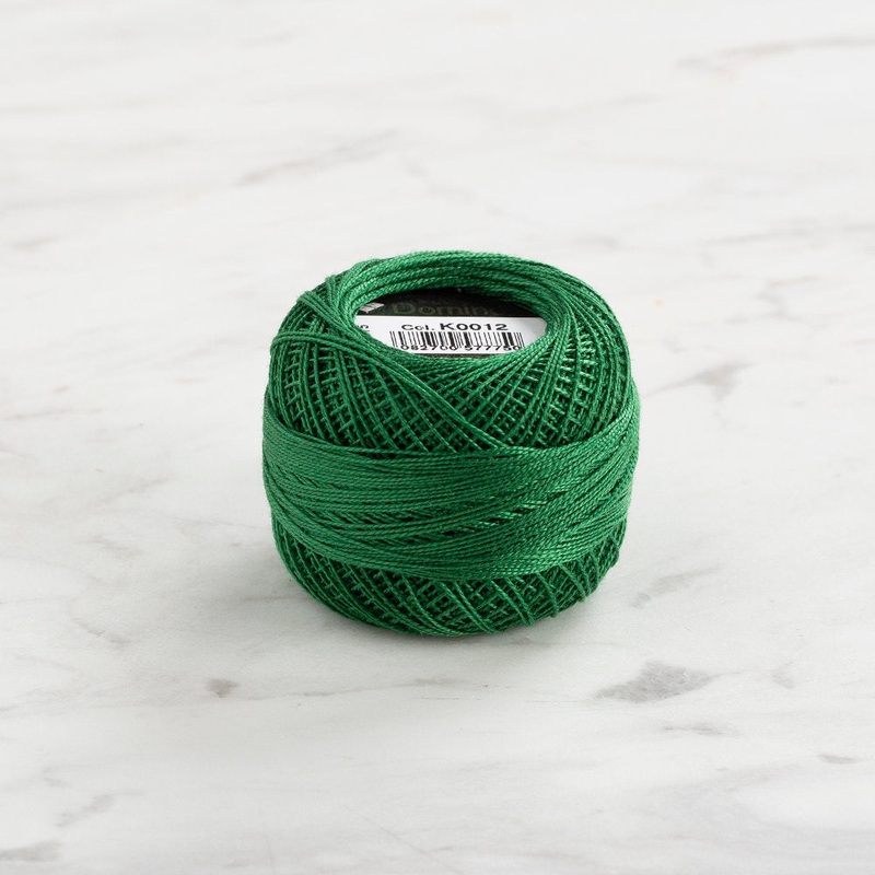 Domino Cotton Perle Size 12 Embroidery Thread (5 g), Green – 4590012-K0012