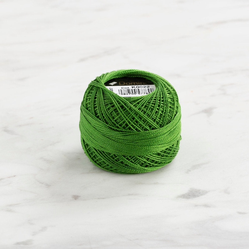 Domino Cotton Perle Size 12 Embroidery Thread (5 g), Green – 4590012-K0022