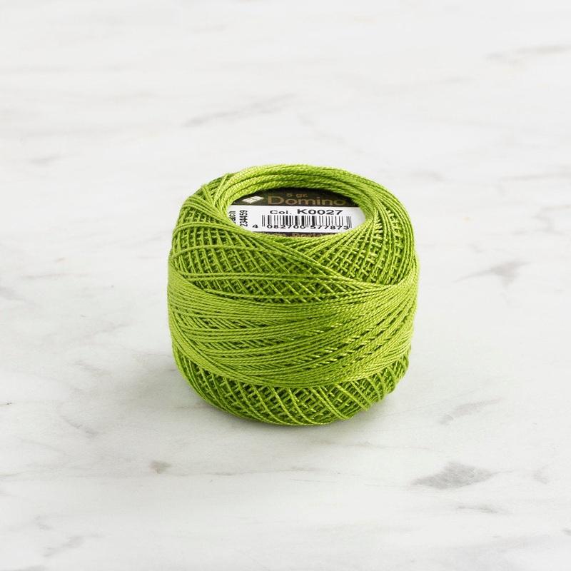 Domino Cotton Perle Size 12 Embroidery Thread (5 g), Green – 4590012-K0027