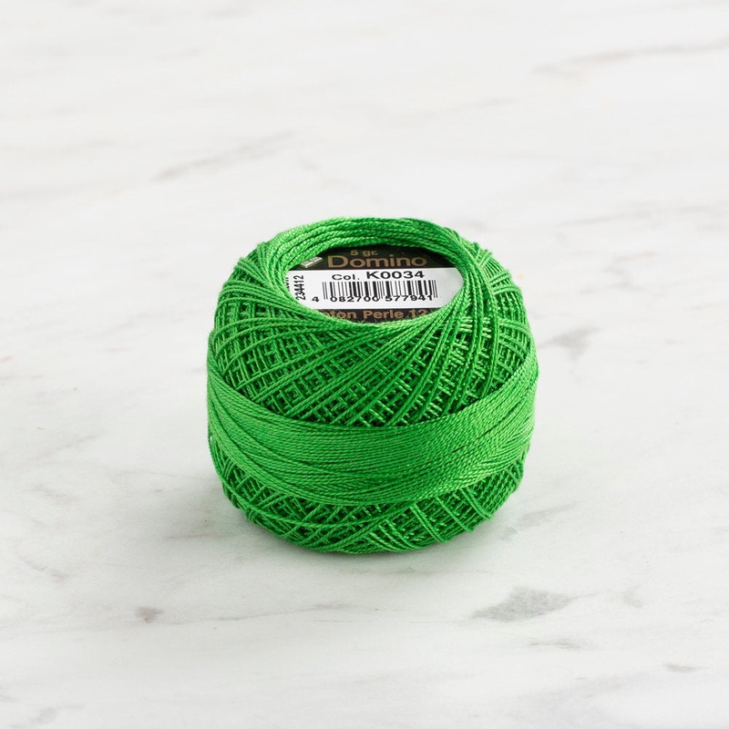 Domino Cotton Perle Size 12 Embroidery Thread (5 g), Green – 4590012-K0034