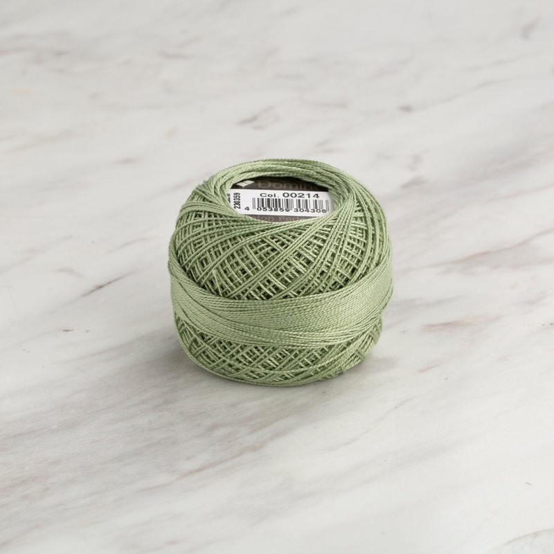 Domino Cotton Perle Size 12 Embroidery Thread (5 g), Light Green – 4590012-00214