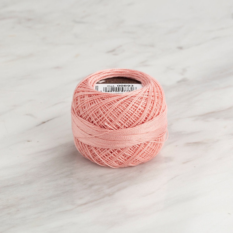 Domino Cotton Perle Size 12 Embroidery Thread (5 g), Light Pink – 4590012-00893