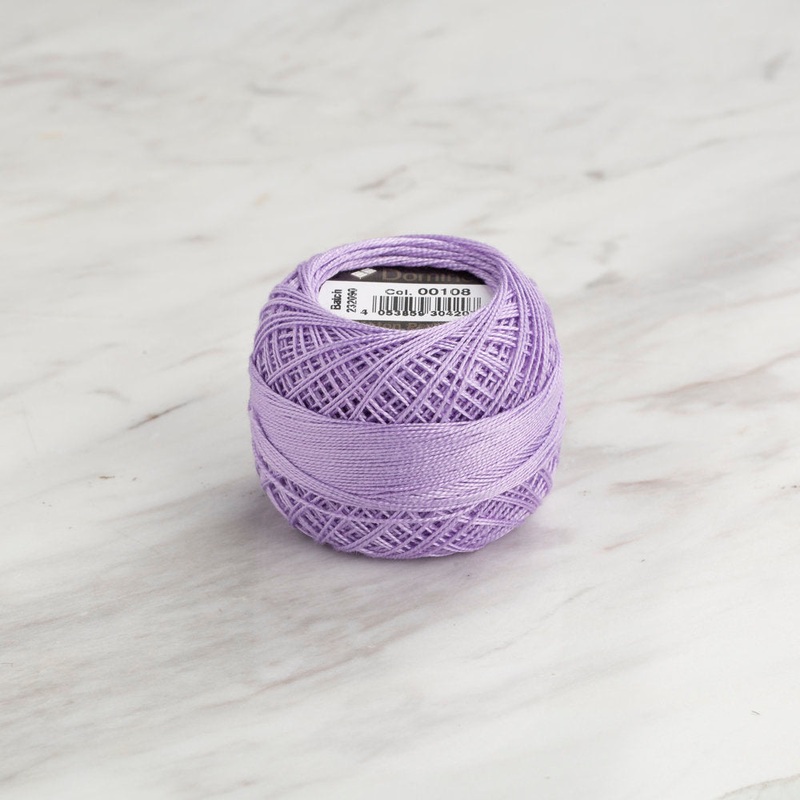 Domino Cotton Perle Size 12 Embroidery Thread (5 g), Lilac – 4590012-00108