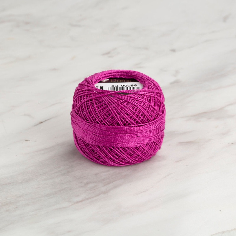 Domino Cotton Perle Size 12 Embroidery Thread (5 g),Pink  – 4590012-00088