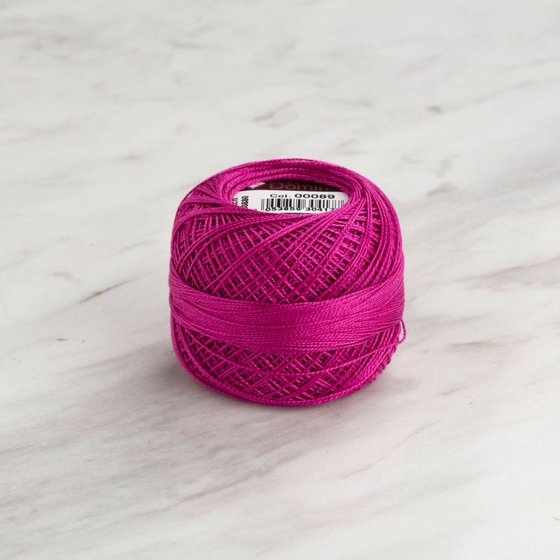 Domino Cotton Perle Size 12 Embroidery Thread (5 g), Pink – 4590012-00089