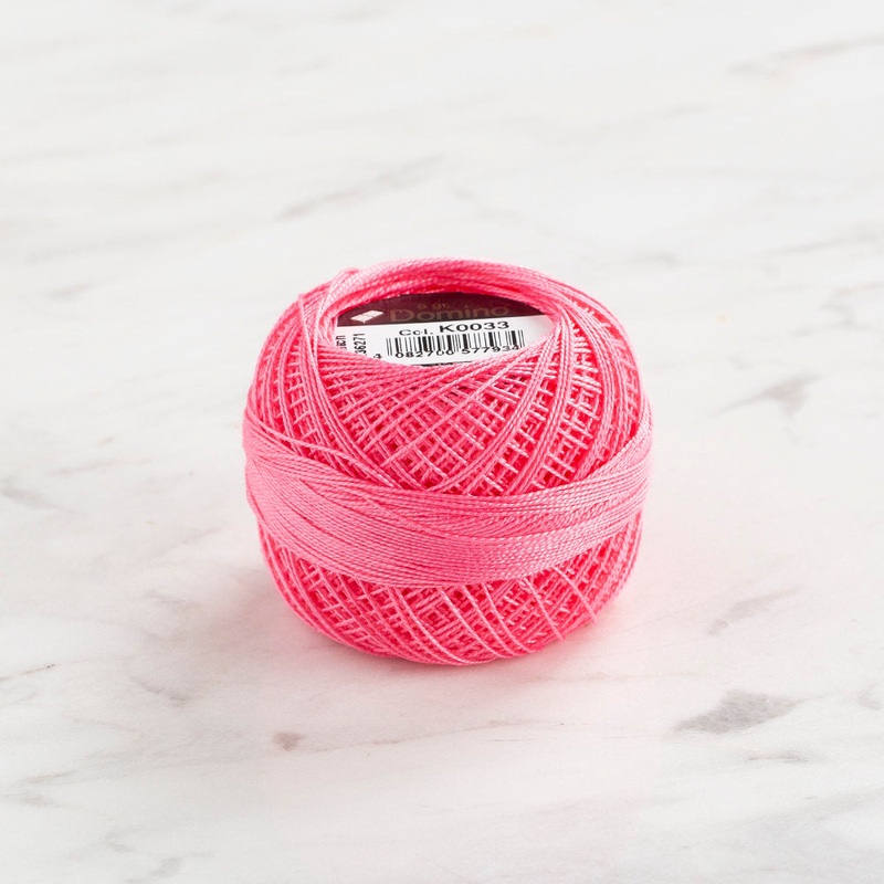 Domino Cotton Perle Size 12 Embroidery Thread (5 g), Pink – 4590012-K0033