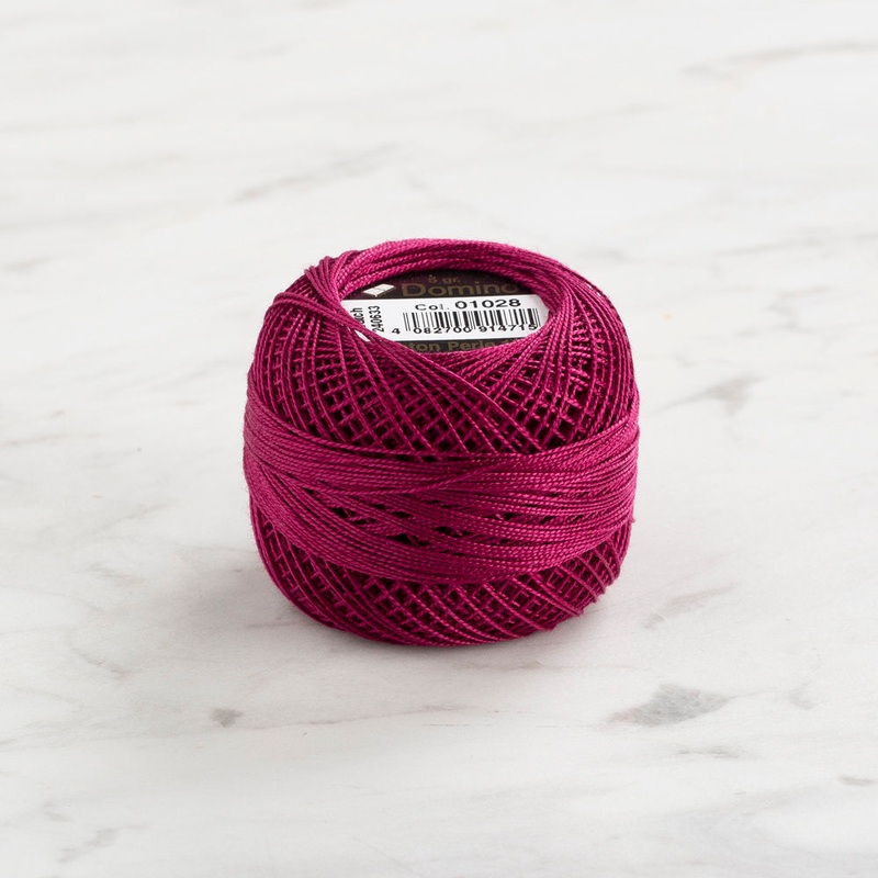 Domino Cotton Perle Size 12 Embroidery Thread (5 g), Plum – 4590012-1028