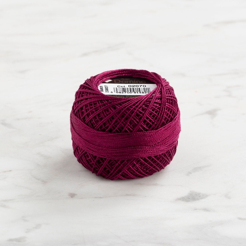 Domino Cotton Perle Size 12 Embroidery Thread (5 g), Plum – 4590012-2070