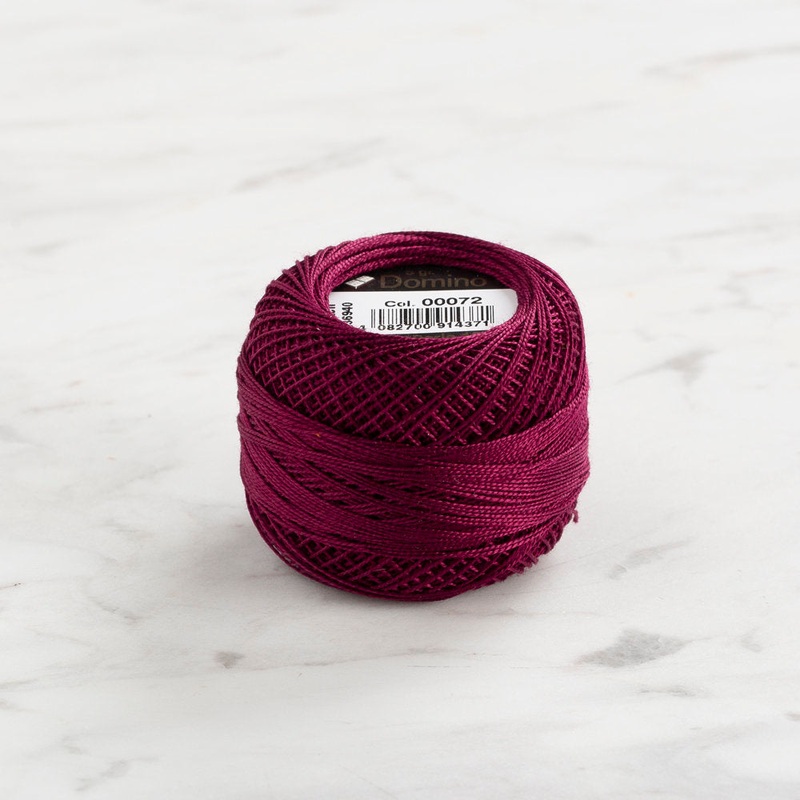 Domino Cotton Perle Size 12 Embroidery Thread (5 g), Plum – 4590012-72