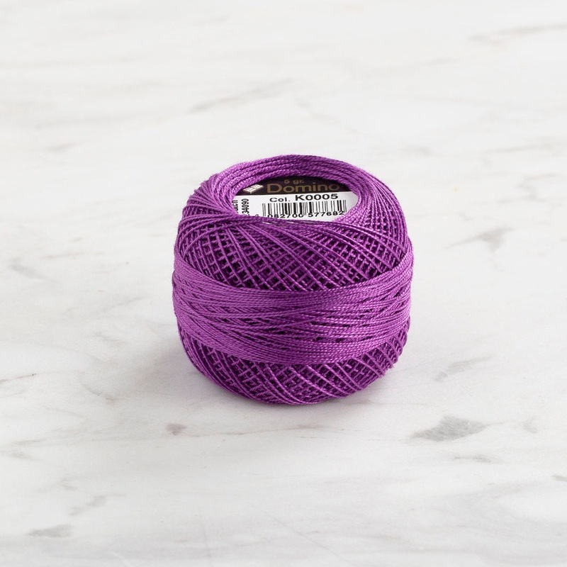 Domino Cotton Perle Size 12 Embroidery Thread (5 g), Purple – 4590012-K0005