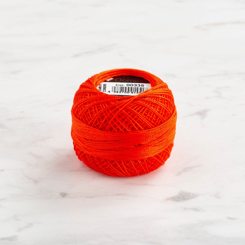 Domino Cotton Perle Size 12 Embroidery Thread (5 g), Red – 4590012-335