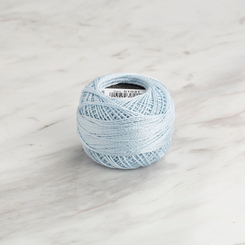Domino Cotton Perle Size 8 Embroidery Thread (8 g), Baby Blue – 4598008-01031