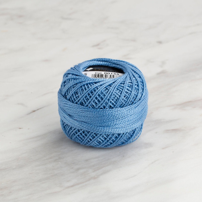 Domino Cotton Perle Size 8 Embroidery Thread (8 g), Blue – 4598008-00145
