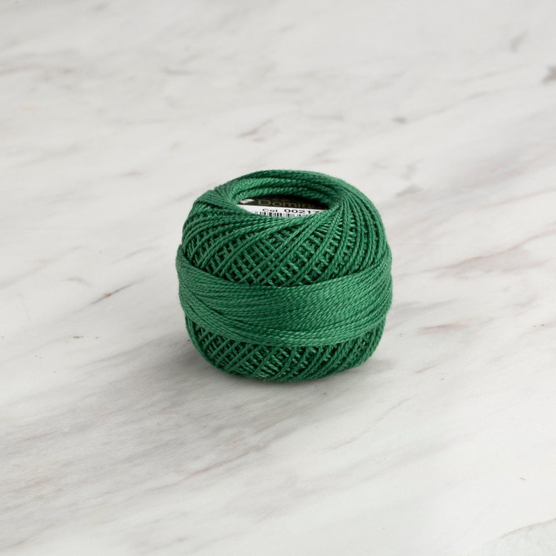 Domino Cotton Perle Size 8 Embroidery Thread (8 g), Green – 4598008-00217