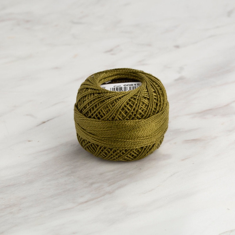 Domino Cotton Perle Size 8 Embroidery Thread (8 g), Green – 4598008-00845