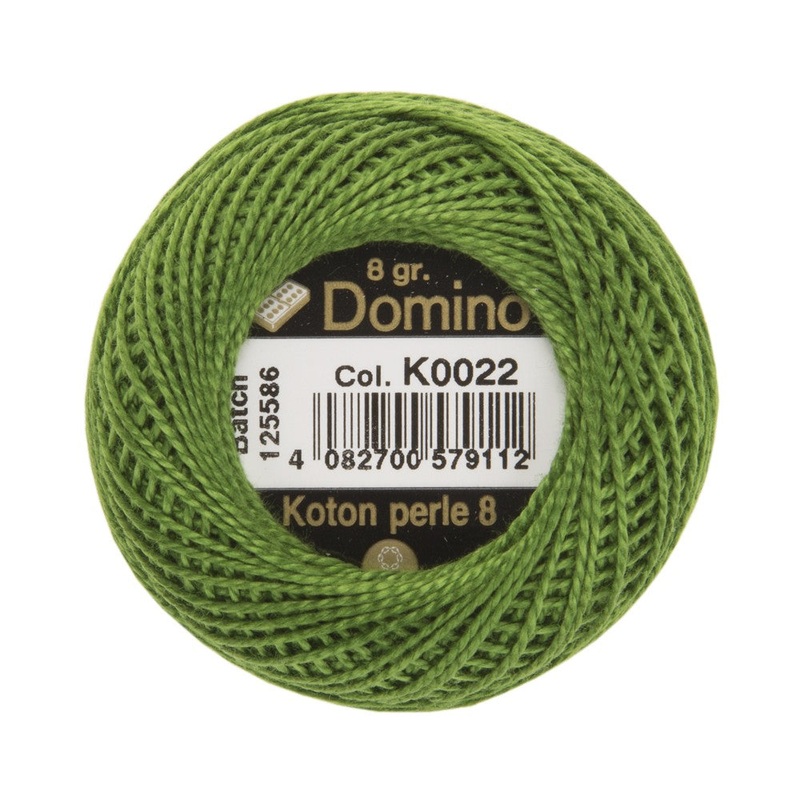 Domino Cotton Perle Size 8 Embroidery Thread (8 g), Green – 4598008-K0022