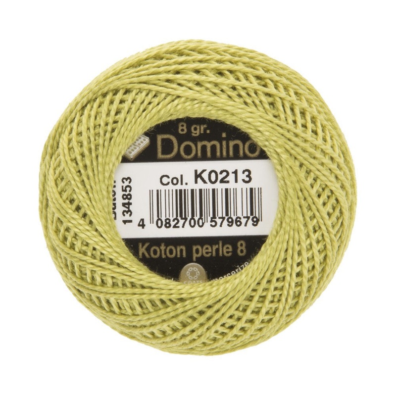 Domino Cotton Perle Size 8 Embroidery Thread (8 g), Green – 4598008-K0213