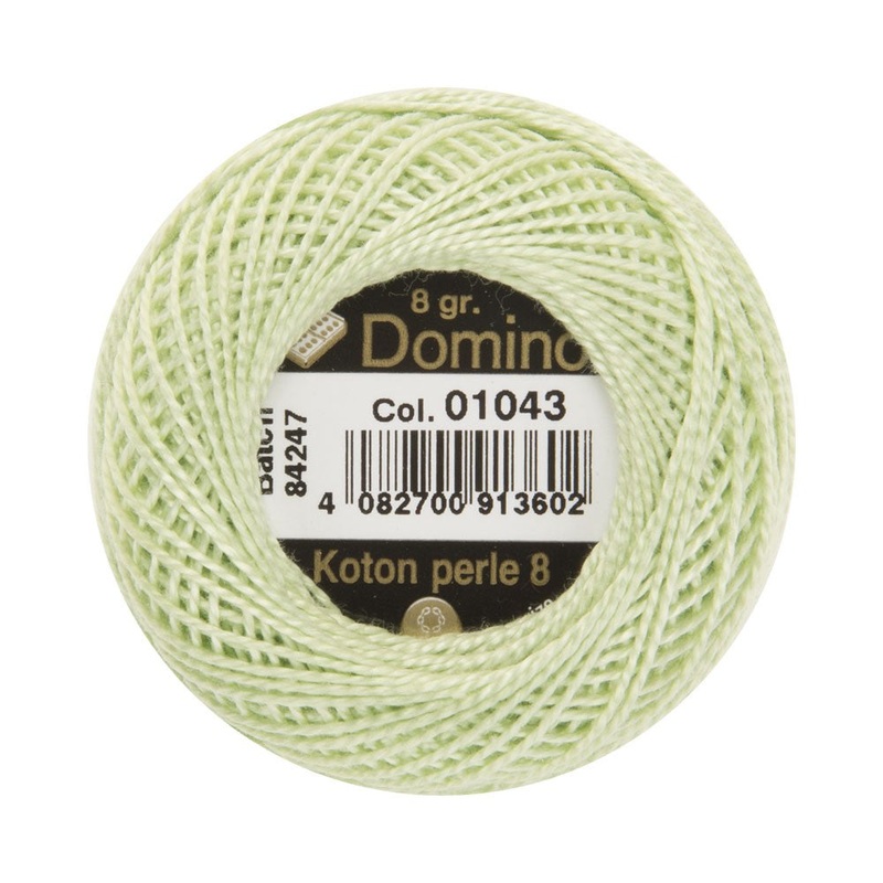 Domino Cotton Perle Size 8 Embroidery Thread (8 g), Mint Green – 4598008-01043