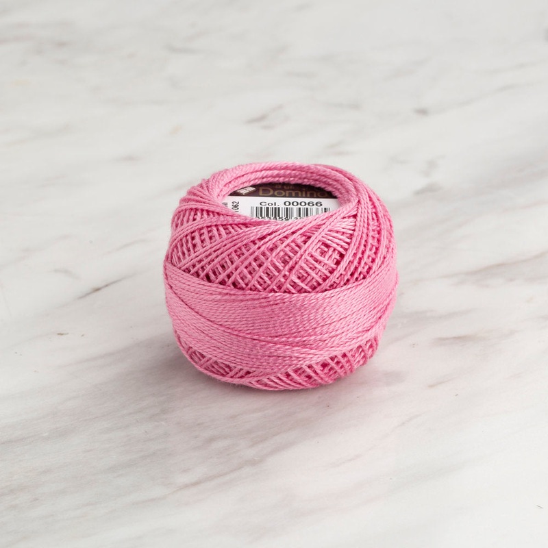 Domino Cotton Perle Size 8 Embroidery Thread (8 g), Pink – 4598008-00066