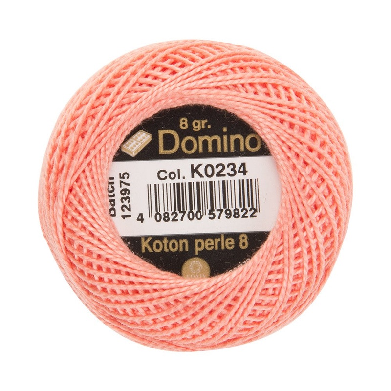 Domino Cotton Perle Size 8 Embroidery Thread (8 g), Pink – 4598008-K0234