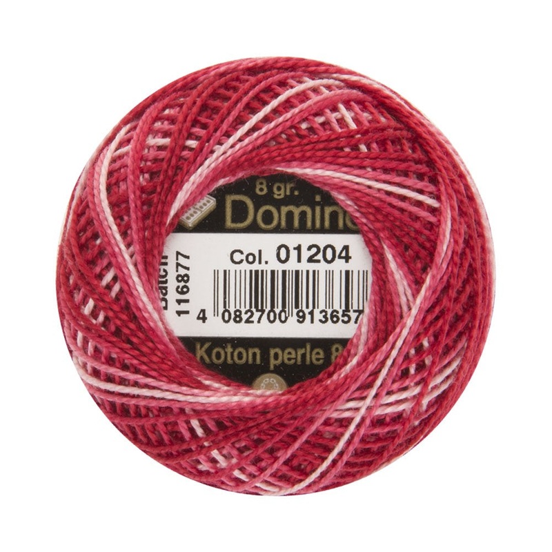 Domino Cotton Perle Size 8 Embroidery Thread (8 g), Variegated – 4598008-01204