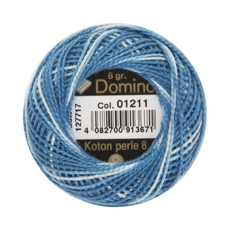 Domino Cotton Perle Size 8 Embroidery Thread (8 g), Variegated – 4598008-01211