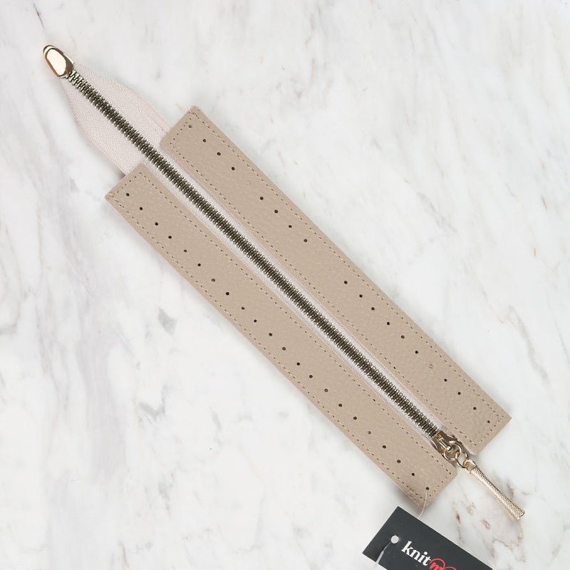Knitme Bag Zipper 6×22 cm Beige BA-0071