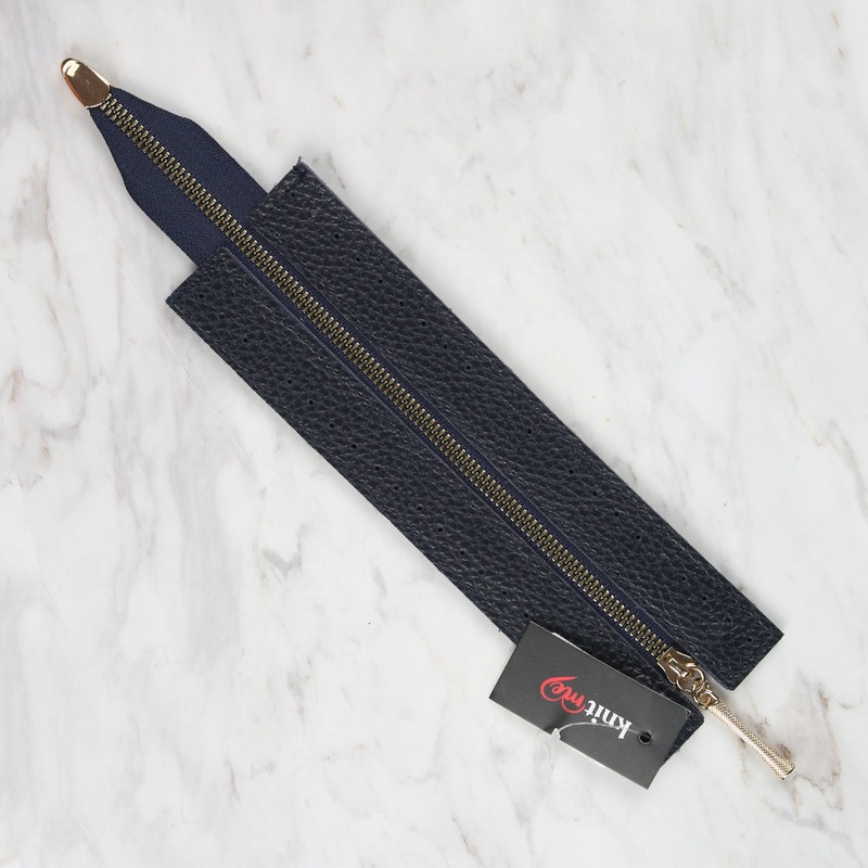 Knitme Bag Zipper 6×22 cm Blue BA-0071