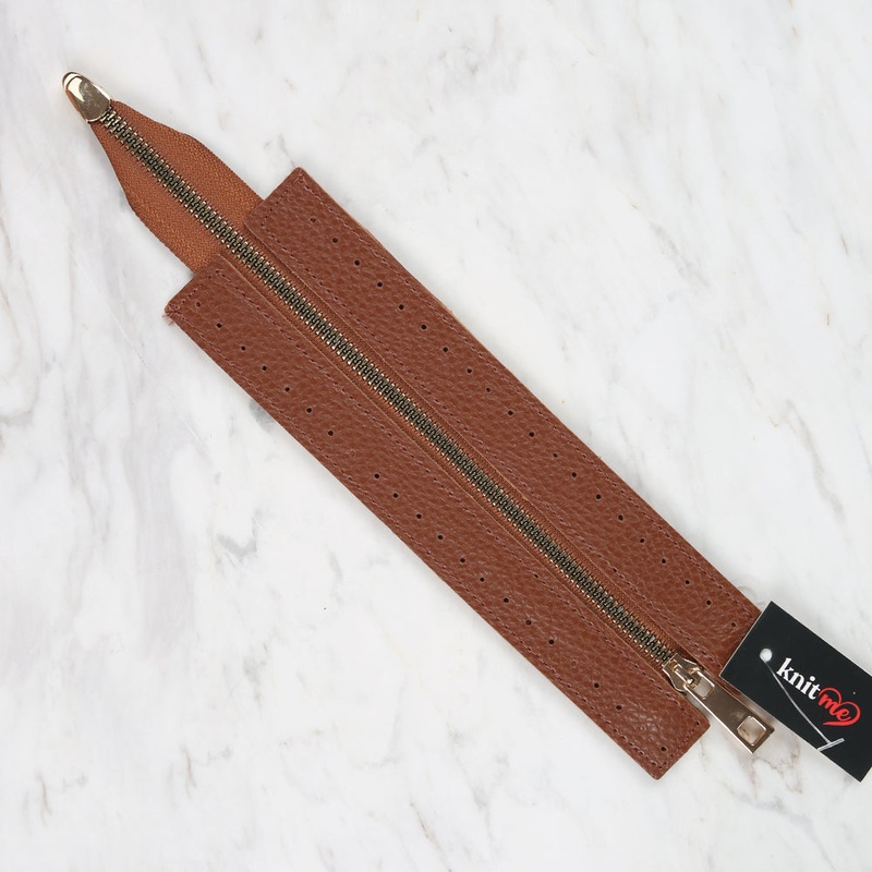 Knitme Bag Zipper 6×22 cm Taba BA-0071