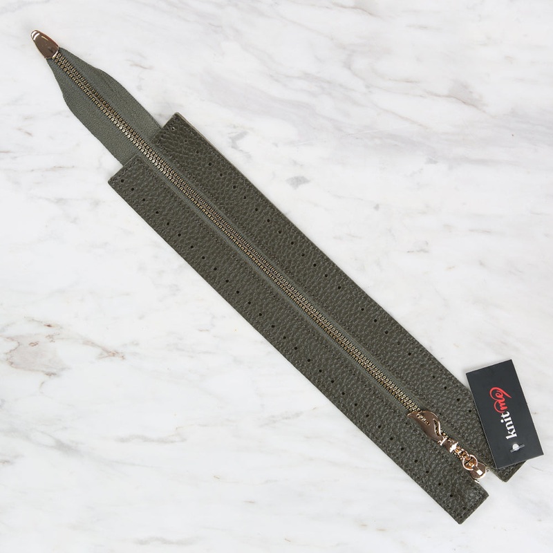 Knitme Bag Zipper 6×30 cm Khaki BA-0066