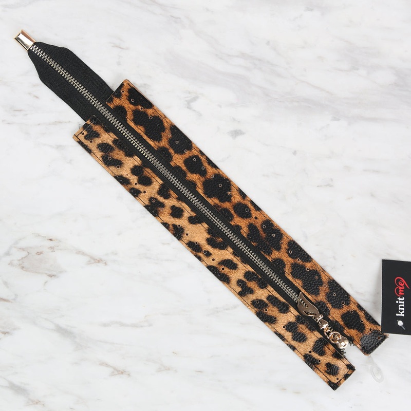 Knitme Bag Zipper 6×30 cm Leopard BA-0066