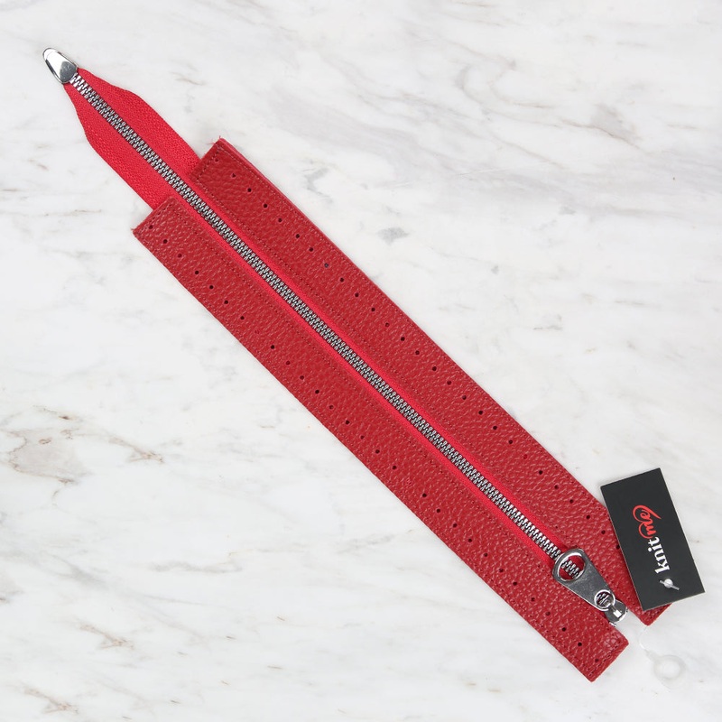 Knitme Bag Zipper 6×30 cm Red BA-0066
