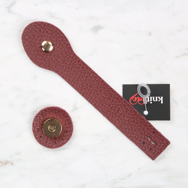 Knitme Snap Bag Cover 2.5×17 cm Claret Red BA-0045