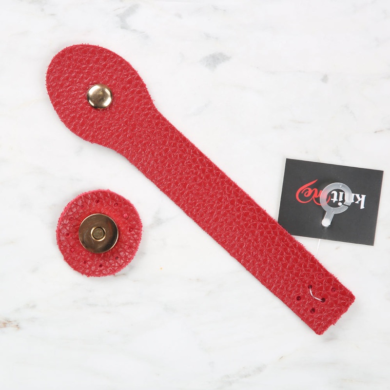 Knitme Snap Bag Cover 2.5×17 cm Red BA-0045