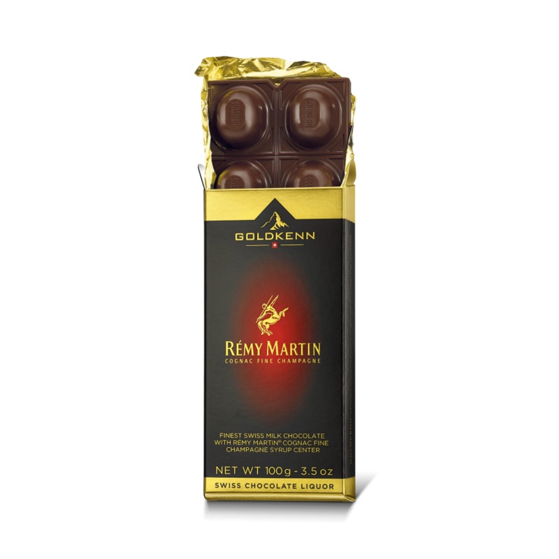 37% Milk Chocolate Bar with Rmy Martin Cognac Fine Champagne Syrup Center