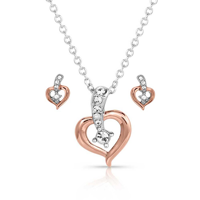 Heart On The Line Jewelry Set