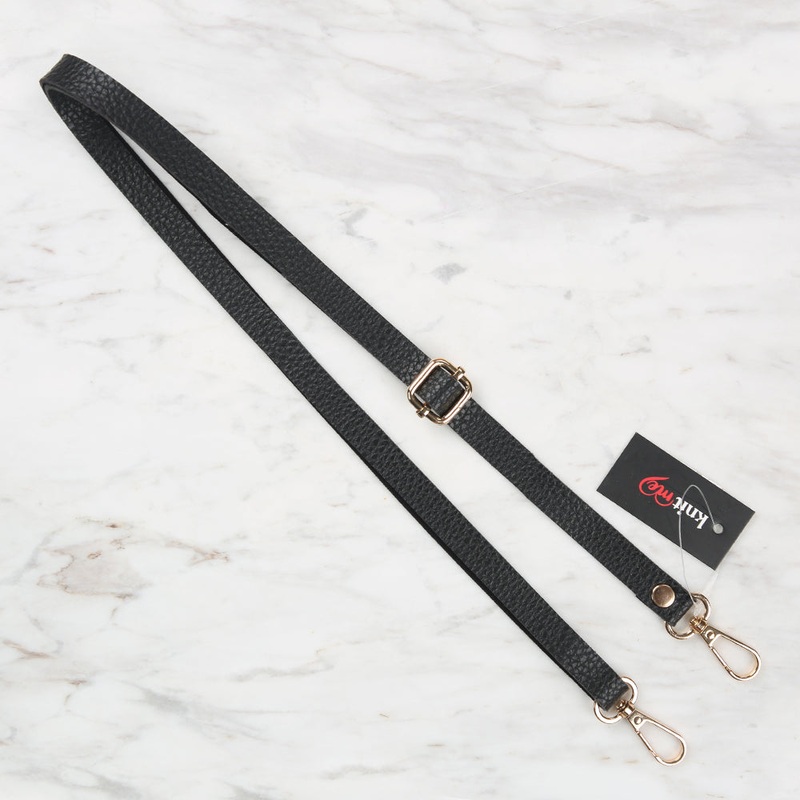 Knitme Sliding Buckle Bag Strap 135×1.5 cm Black BA-0001