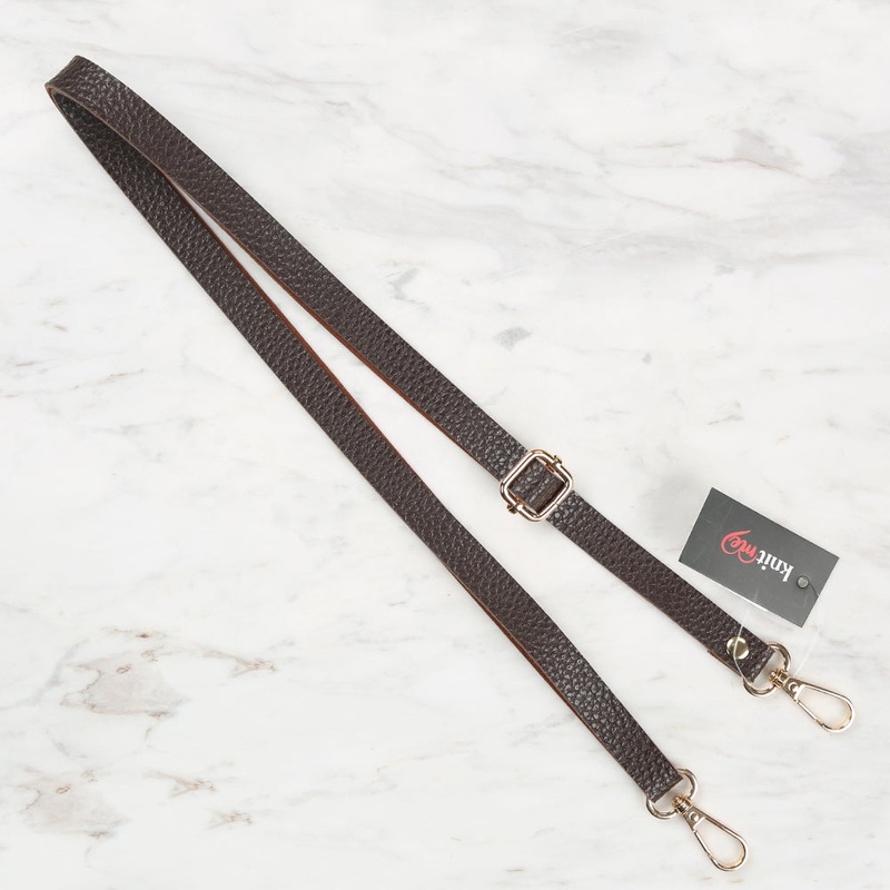 Knitme Sliding Buckle Bag Strap 135×1.5 cm Brown BA-0001