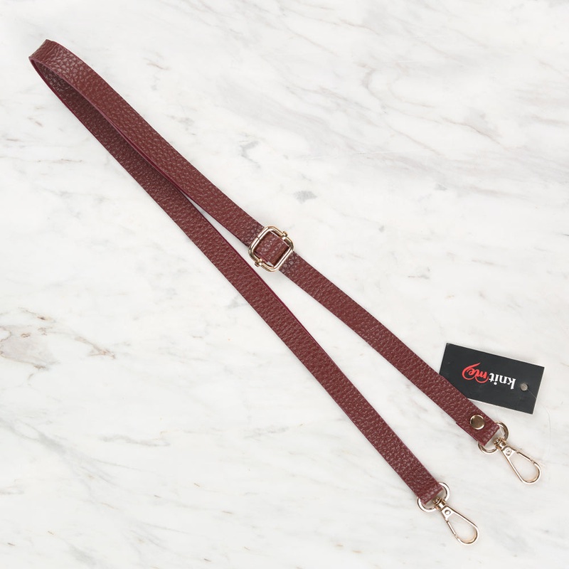 Knitme Sliding Buckle Bag Strap 135×1.5 cm Claret Red BA-0001