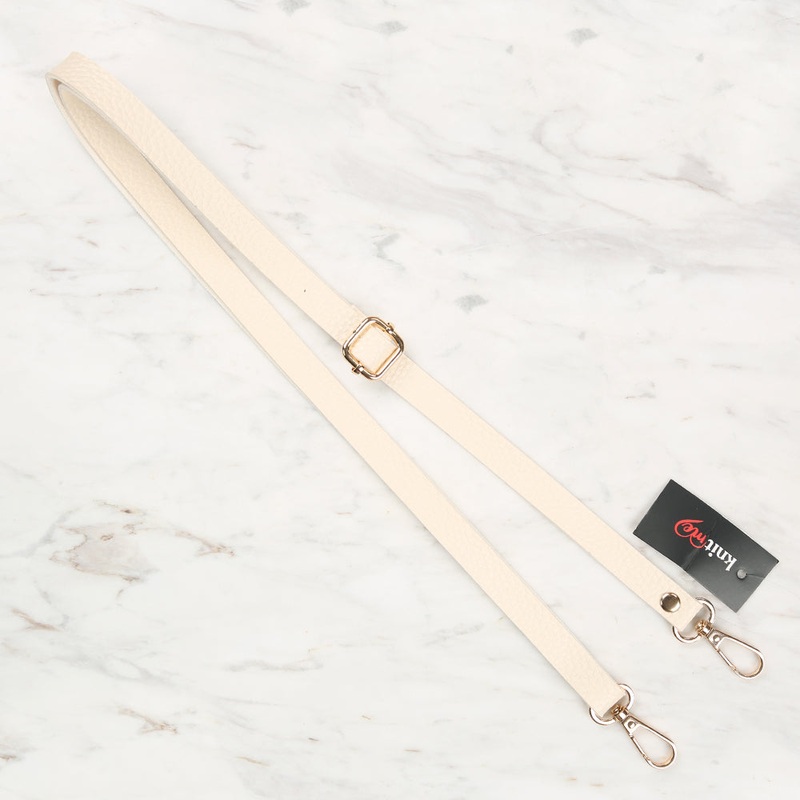 Knitme Sliding Buckle Bag Strap 135×1.5 cm Cream BA-0001