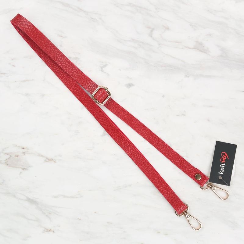 Knitme Sliding Buckle Bag Strap 135×1.5 cm Red BA-0001