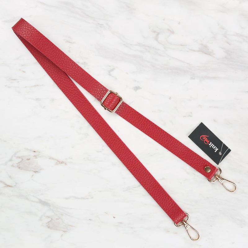 Knitme Sliding Buckle Bag Strap 135x2cm Red BA-0002