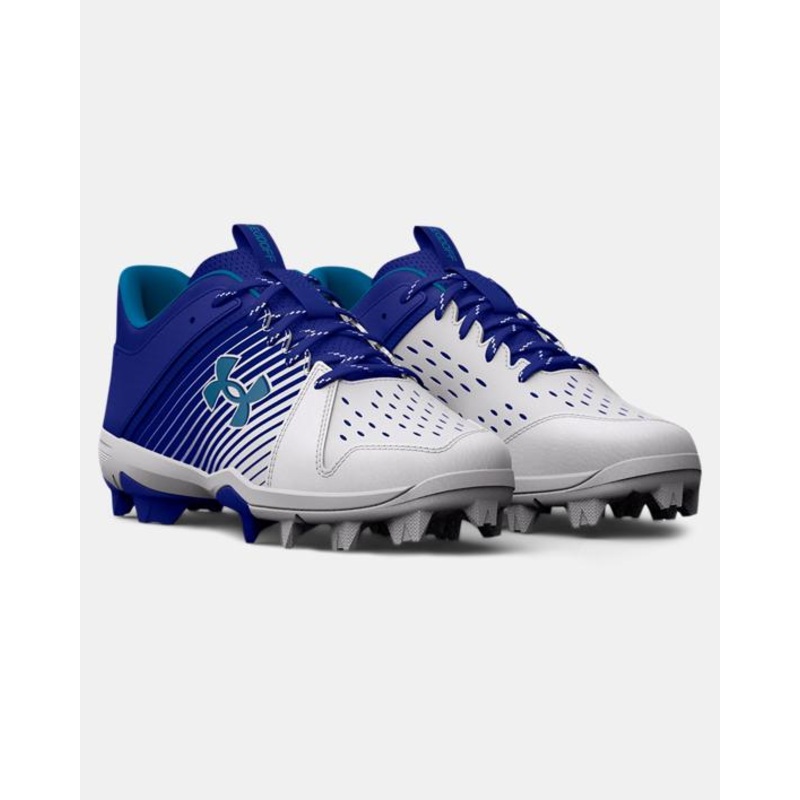 Kids’ UA Leadoff Low RM Jr. Baseball Cleat – Royal/White