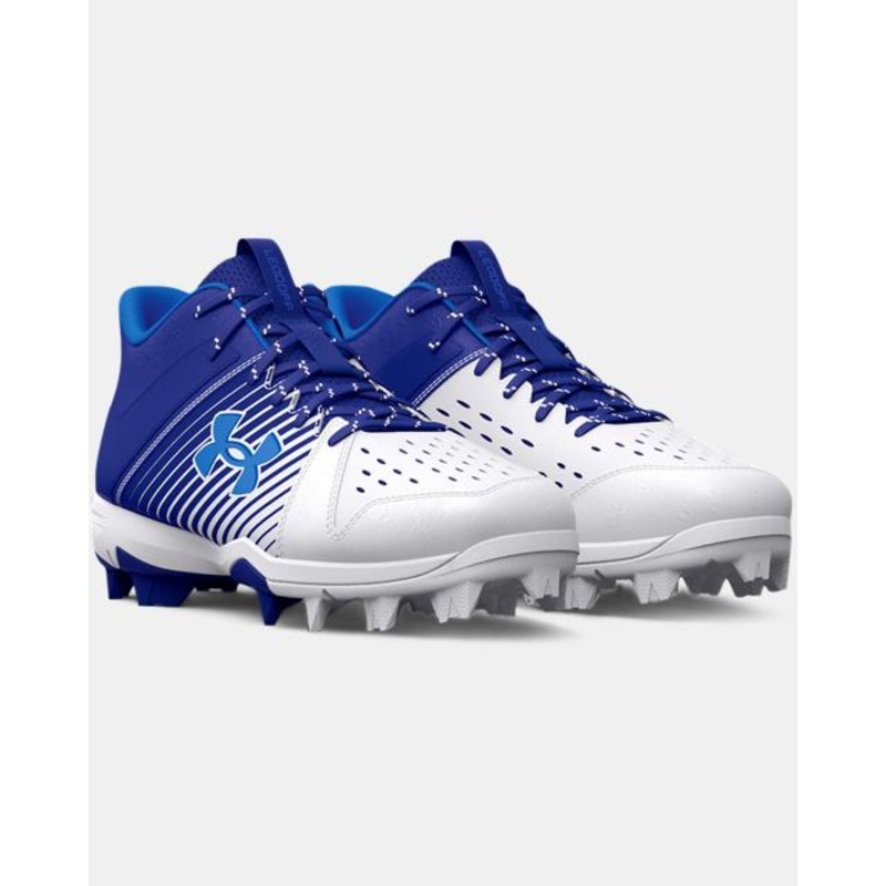 Kids’ UA Leadoff Mid RM Jr. Baseball Cleat – Royal/Navy