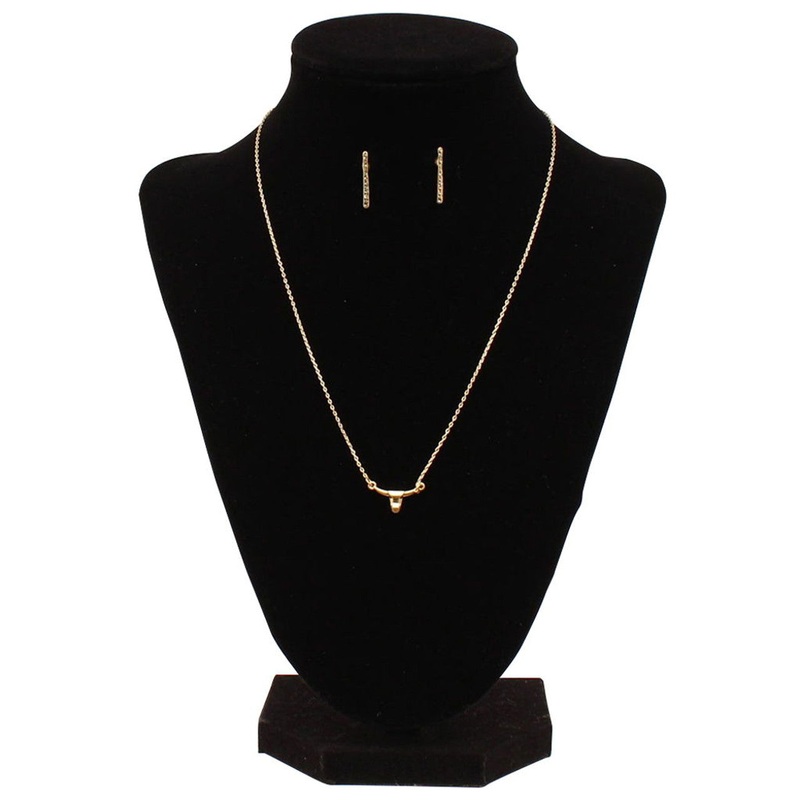 Longhorn Head Jewelry Set – Gold
