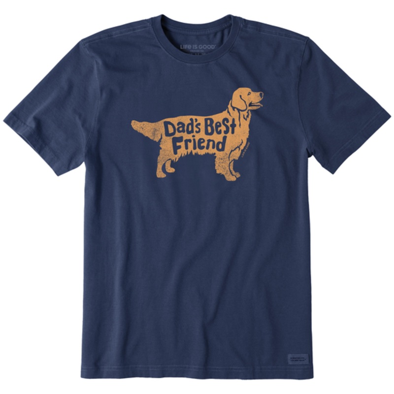Men’s Dad’s Best Friend Golden Retriever Short Sleeve Tee
