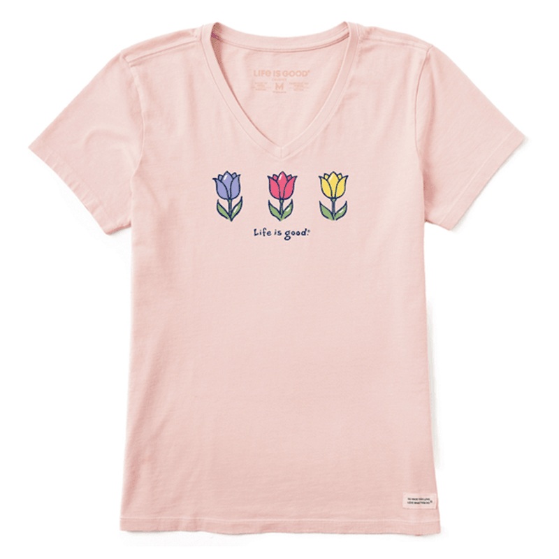 Women’s Three Tulips Short Sleeve Vee