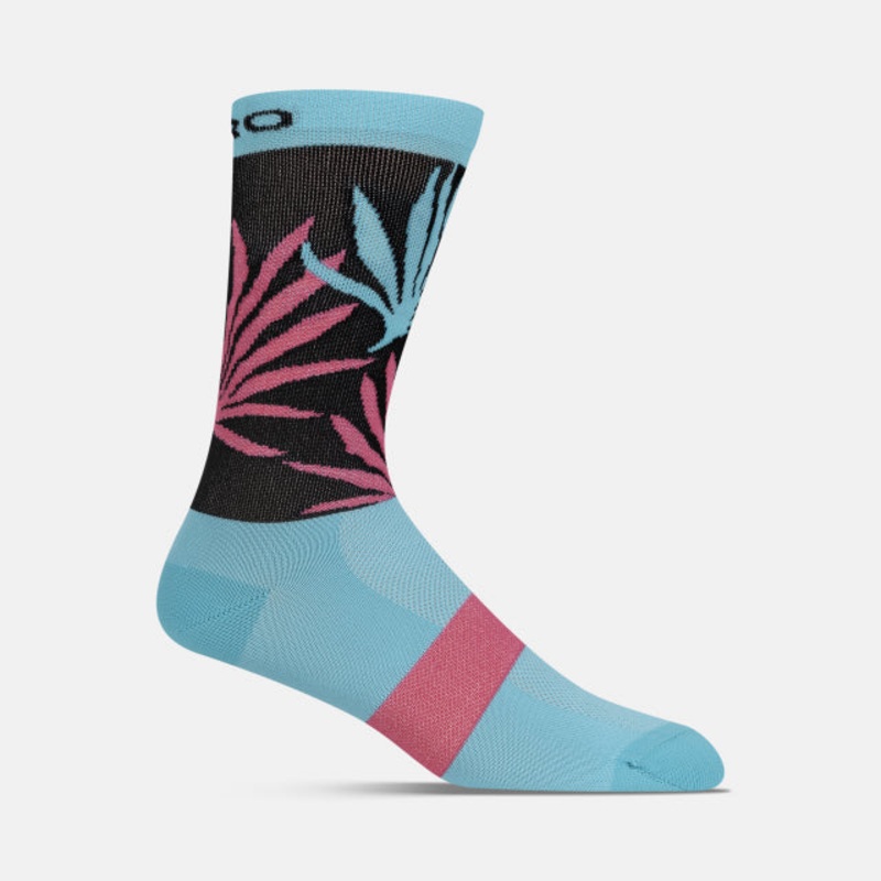 Comp Racer High Rise Sock|Screaming Teal/Neon Pink Palms|Harbor Blue Eggs|Portaro Grey|Iceberg/Midnight|Black Sun|Black Heatwave|Glaze Yellow Mountains|Midnight Blue Horizon|Urchin/Pink Street|L|S|M|XL