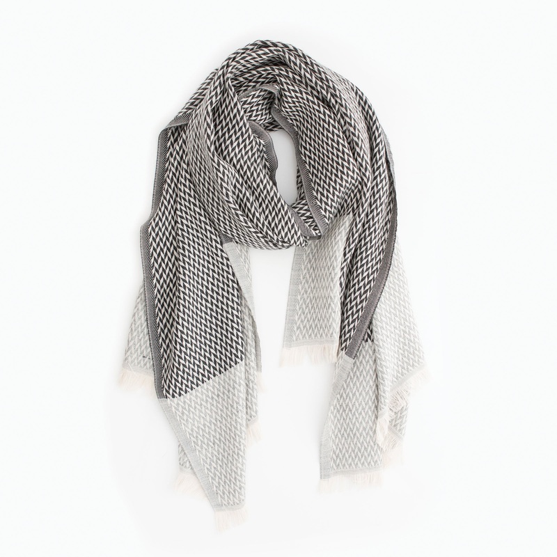Herringbone Shawl|Heather grey|O/S